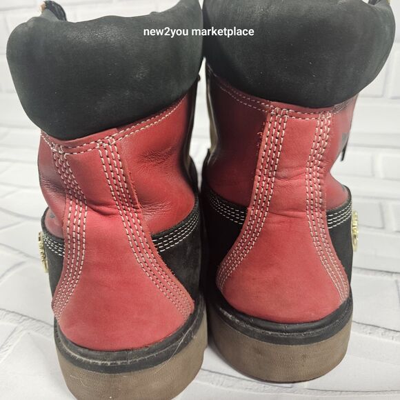 Timberland Men's 6" Premium waterproof Boots Red/Beige/Black Size 13M - Picture 5 of 16